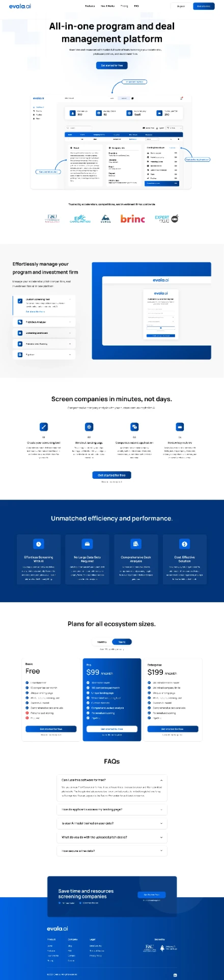Evala — AI deal & program management website